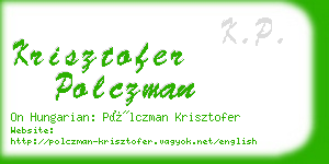 krisztofer polczman business card